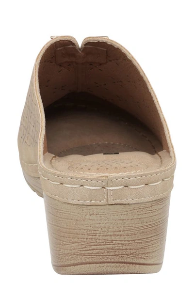 Shop Good Choice New York Camille Hardware Wedge Mule In Taupe