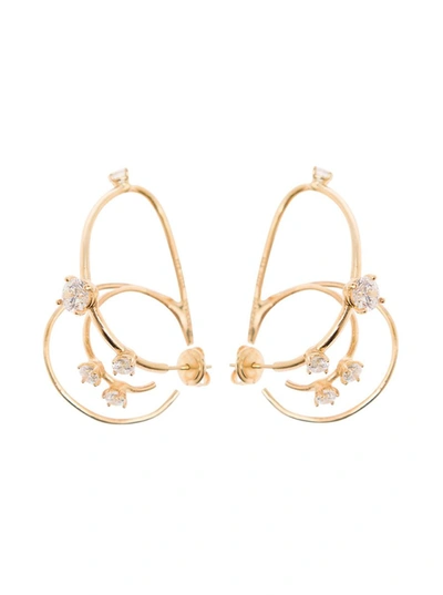Shop Panconesi 'constellation' Gold-colored Multi Hoops Earrings In Sterling Silver Woman In Metallic
