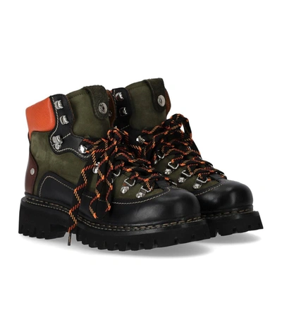 Shop Dsquared2 Hiking Canadian Military Green Combat Boot