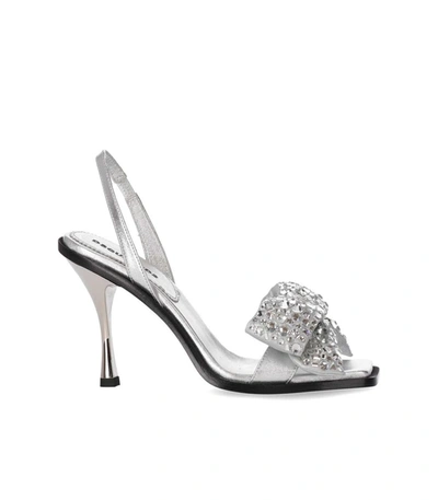 Shop Dsquared2 Holiday Party Silver Heeled Sandal