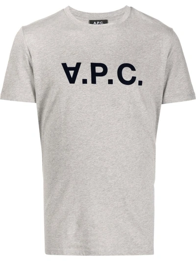 Shop Apc A.p.c. Organic Cotton T-shirt In Grey