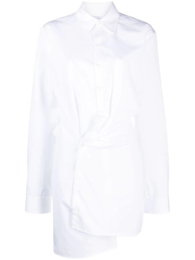 Shop Off-white Asymmetric Shirtdress In White