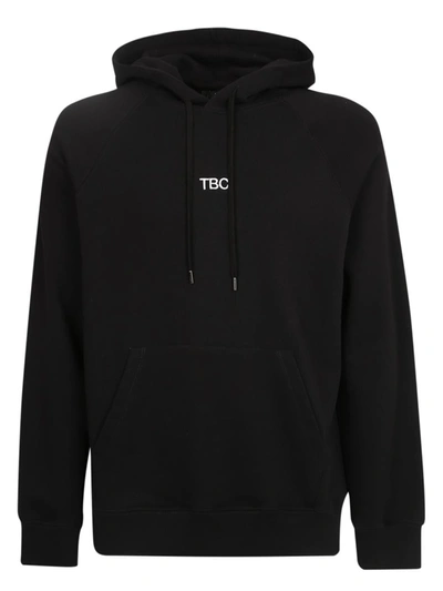 14 Bros Logo Embroidery Hoodie In Black