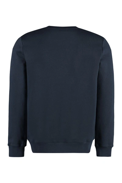 Shop A.p.c. Cotton Crew-neck Sweatshirt In Blue