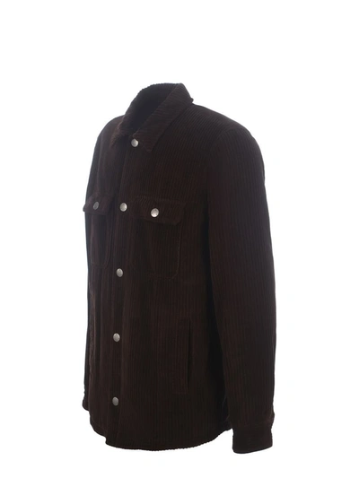 Shop Apc A.p.c. Shirt Jacket   "alex" In Brown