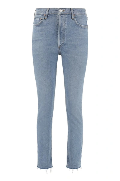 Shop Agolde Nico Slim Fit Jeans In Denim