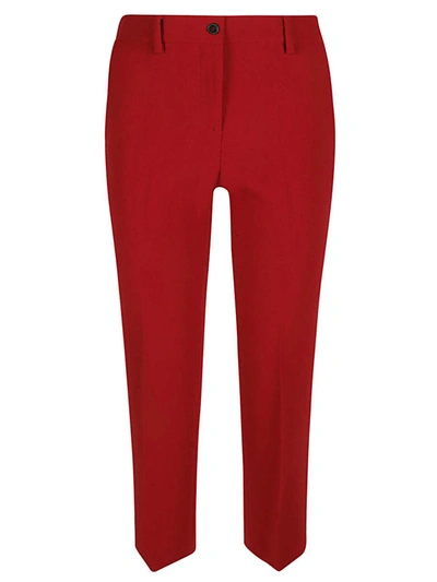 Shop Alberto Biani Cady Flared Trousers In Red
