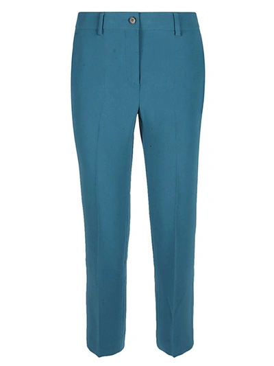 Shop Alberto Biani Cady Flared Trousers In Clear Blue