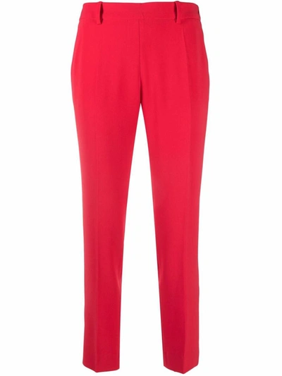 Shop Alberto Biani Cotton Trousers In Red