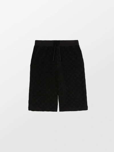 Shop Ambush Cotton Logo Sweat Shorts In Black