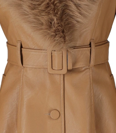 Shop Aniye By Penelope Camel Coat With Belt In Beige