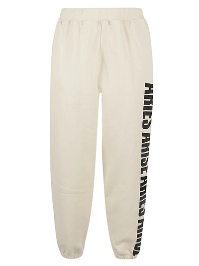 Shop Aries Cotton Sweatpants In White