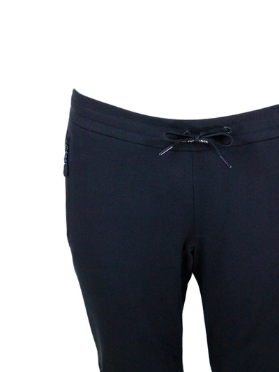 Shop Armani Exchange Trousers In Blue