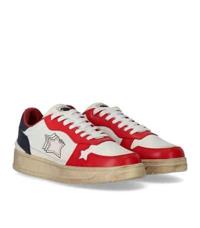 Shop Atlantic Stars Hokutoc White Red Sneaker