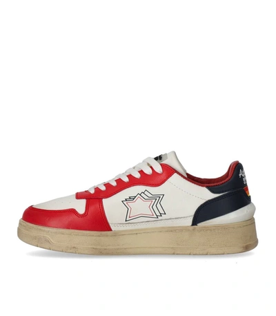 Shop Atlantic Stars Hokutoc White Red Sneaker