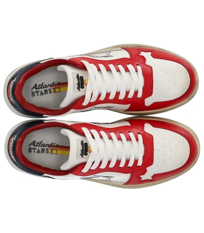 Shop Atlantic Stars Hokutoc White Red Sneaker