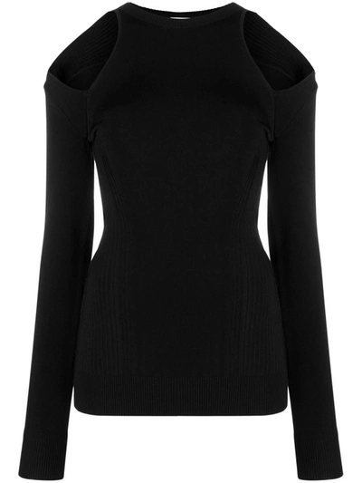 Shop Az Factory By Thebe Magugu Az Factory X Thebe Magugu Cut-out Long Sleeve Top In Black