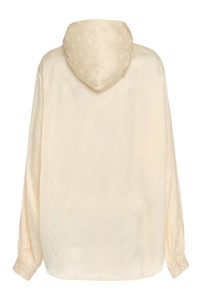 Shop Balenciaga Jacquard Shirt In Ivory