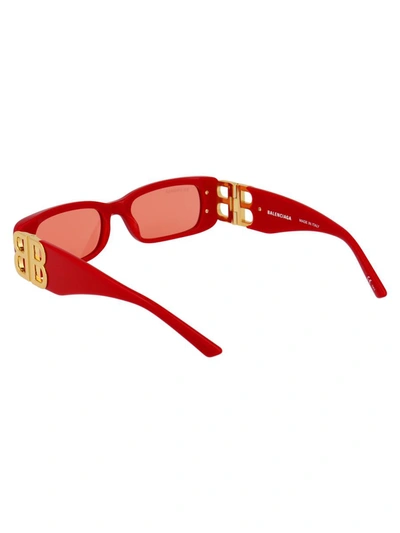 Shop Balenciaga Sunglasses In 003 Red Gold Red