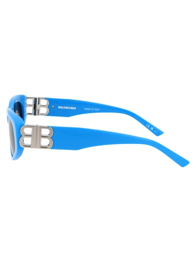 Shop Balenciaga Sunglasses In 011 Light Blue Silver Grey