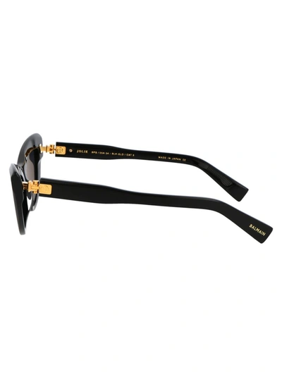 Shop Balmain Sunglasses In Black Gold