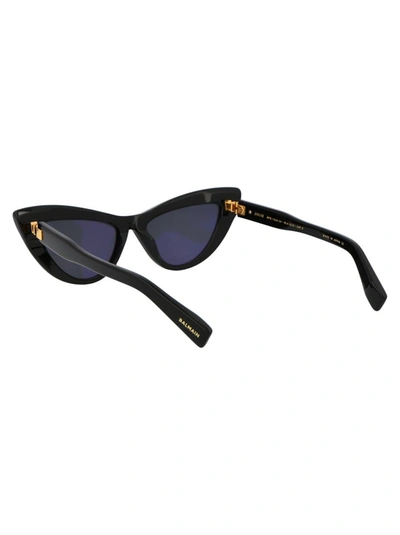 Shop Balmain Sunglasses In Black Gold