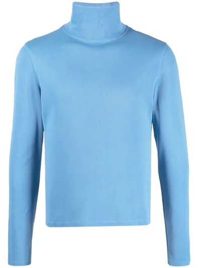 Shop Bianca Saunders High Neck Sweater In Clear Blue
