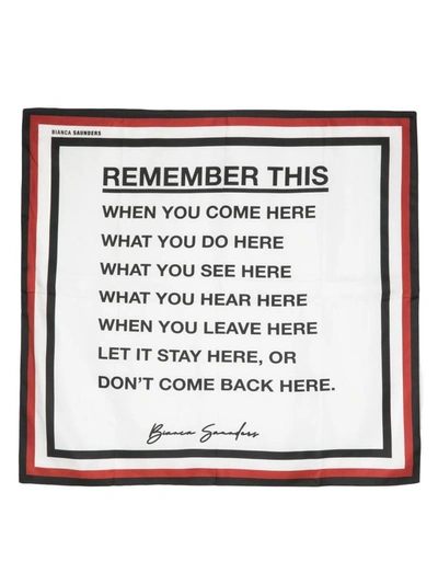 Shop Bianca Saunders Scarf With Slogan In Red
