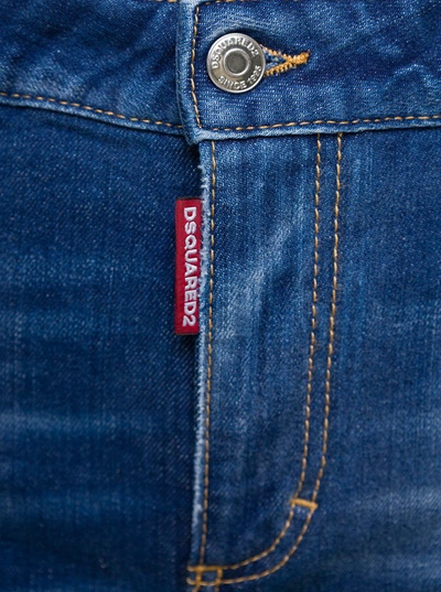 Shop Dsquared2 Blue Denim Flared Jeans  In Cotton Woman