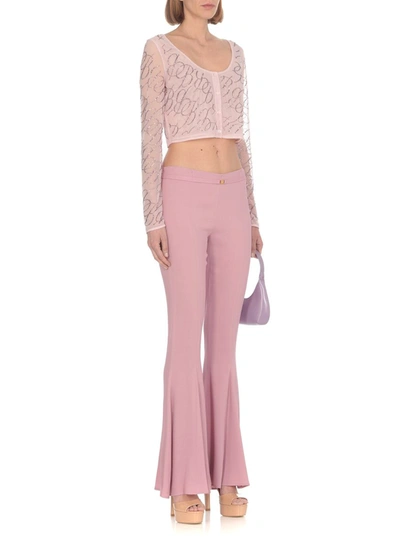Shop Blumarine Trousers Pink