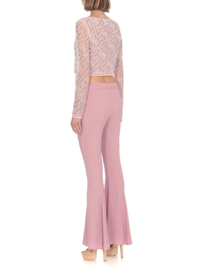 Blumarine Synthetic Fibers Trousers In Pink