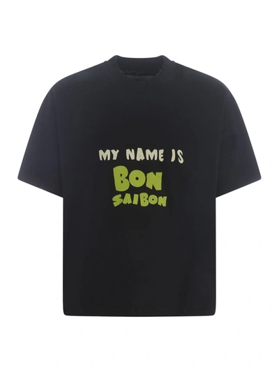 Shop Bonsai T-shirt  "saibon" In Black
