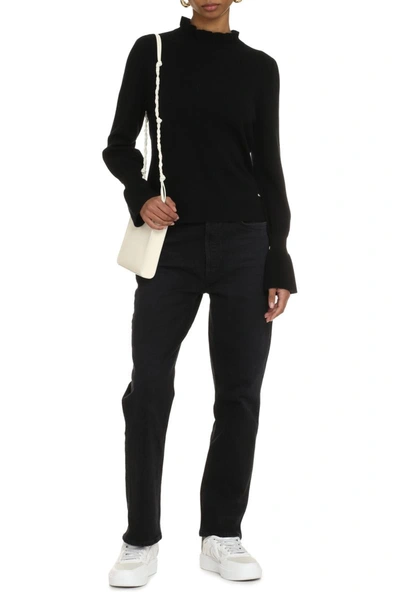 Shop Hugo Boss Boss Ribbed Cashmere And Wool Sweater In Black