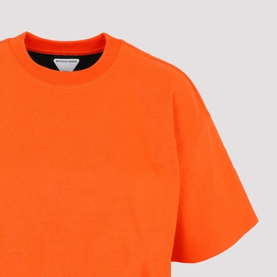 Shop Bottega Veneta Jersey T-shirt Tshirt In Yellow &amp; Orange
