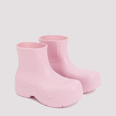 Shop Bottega Veneta Puddle Boot Shoes In Pink &amp; Purple