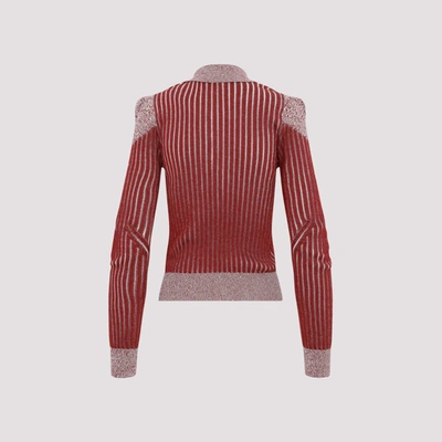 Shop Bottega Veneta Ribbed Cotton Polo Shirt In Red