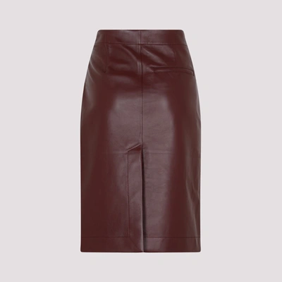 Shop Bottega Veneta Soft Leather Skirt In Red