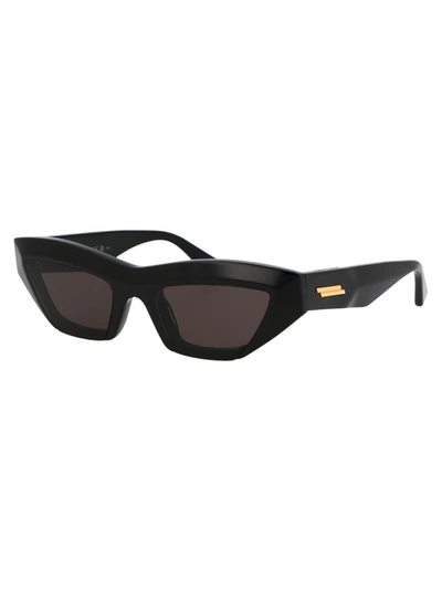 Shop Bottega Veneta Sunglasses In 001 Black Black Grey