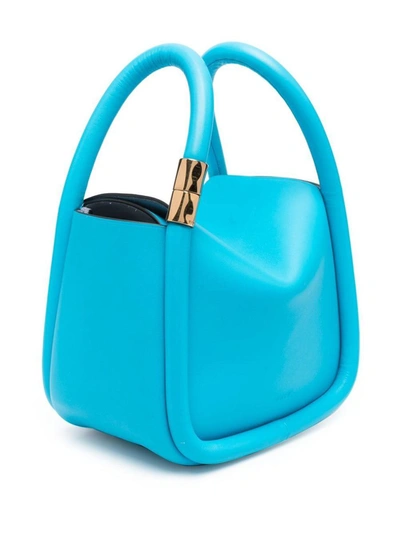 Shop Boyy Wonton 20 Leather Handbag In Clear Blue