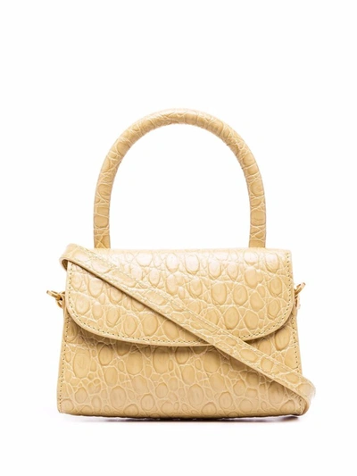 Shop By Far Leather Mini Bag In Yellow