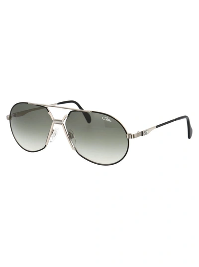 Shop Cazal Sunglasses In 002 Black Silver