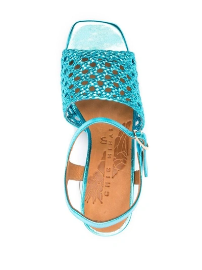 Shop Chie Mihara Pausa Heel Sandals In Clear Blue