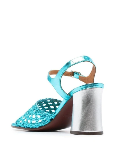 Shop Chie Mihara Pausa Heel Sandals In Clear Blue