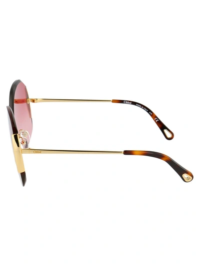 Shop Chloé Sunglasses In 850 Gold Gradient