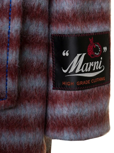 Shop Marni Coat In Bordeaux