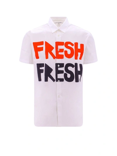 Shop Comme Des Garçons Shirt In Whiteprint