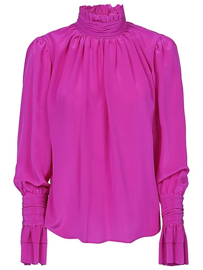 Shop Cri.da Crida Silk Blouse In Pink