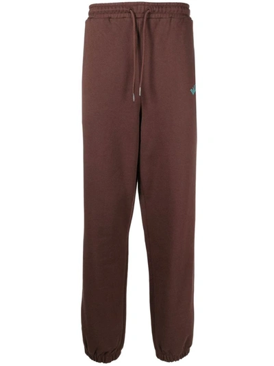 Shop Daily Paper Capsule Daily Paper Logo Cotton Sweatpants In Brown