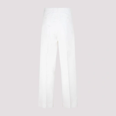 Shop Dior Homme  Cotton Chino Pants In White