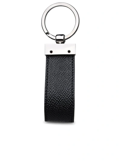 Shop Dolce & Gabbana Black Leather Dauphine Keyring